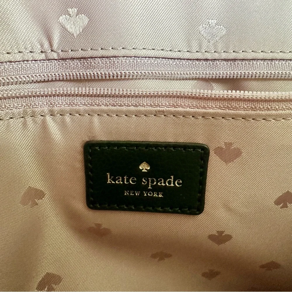 Kate Spade New York Forest Green Dome Purse w Cross Body Strap - Picture 4 of 16